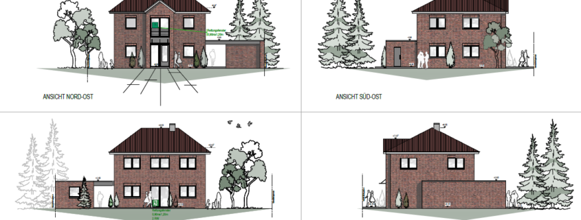 Neubau Einfamilienhaus in Borken Rohbau Fundament Erdarbeiten Naßmacher Bauunternehmung