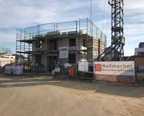 Neubau Einfamilienhaus in Borken Rohbau Fundament Erdarbeiten Naßmacher Bauunternehmung