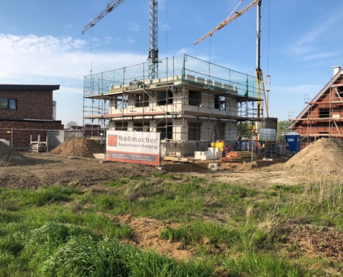 Neubau Einfamilienhaus in Borken Rohbau Fundament Erdarbeiten Naßmacher Bauunternehmung